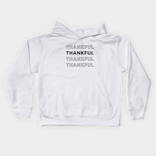 Thankful Pattern Print Kids Hoodie